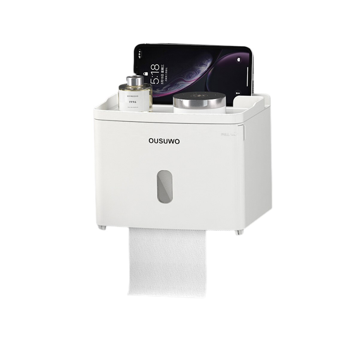 Tray Roll Paper Tube Storage Box Toilet Paper Holder Waterproof Wall Mounted Toilet Paper Tray Tissue Box Shelf Bathroom Product: 1