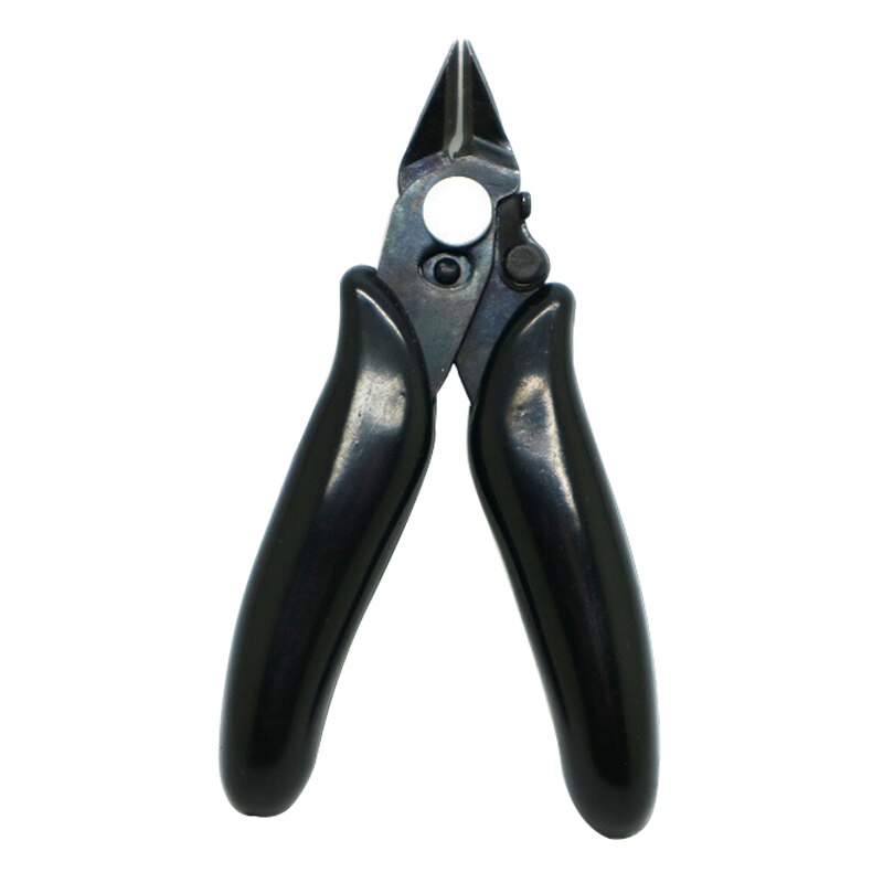 Antislip isolerende rubberen mini diagonale tang handgereedschap elektrische draad kabelknippers zijkniptang vlakke tang kniptang: Zwart