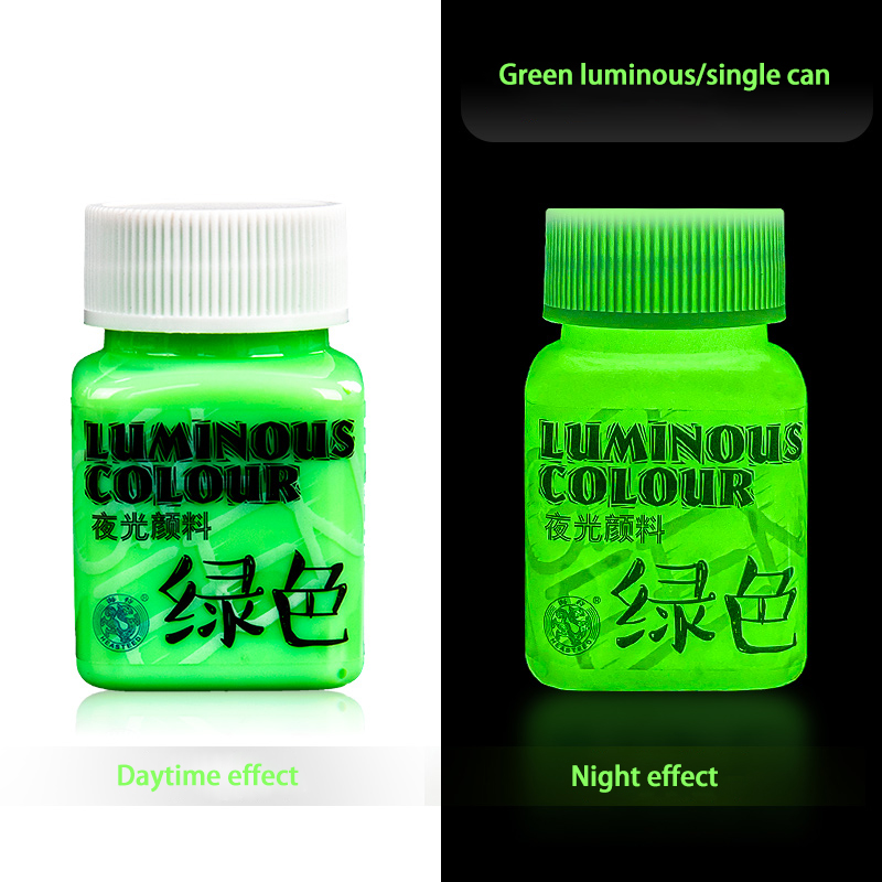 Fluorescent Acrylic Glow In The Dark Paint Brightness Luminous Student Hand Painted DIY Textile Wall Light Absorbing Pigment: Dark Grey