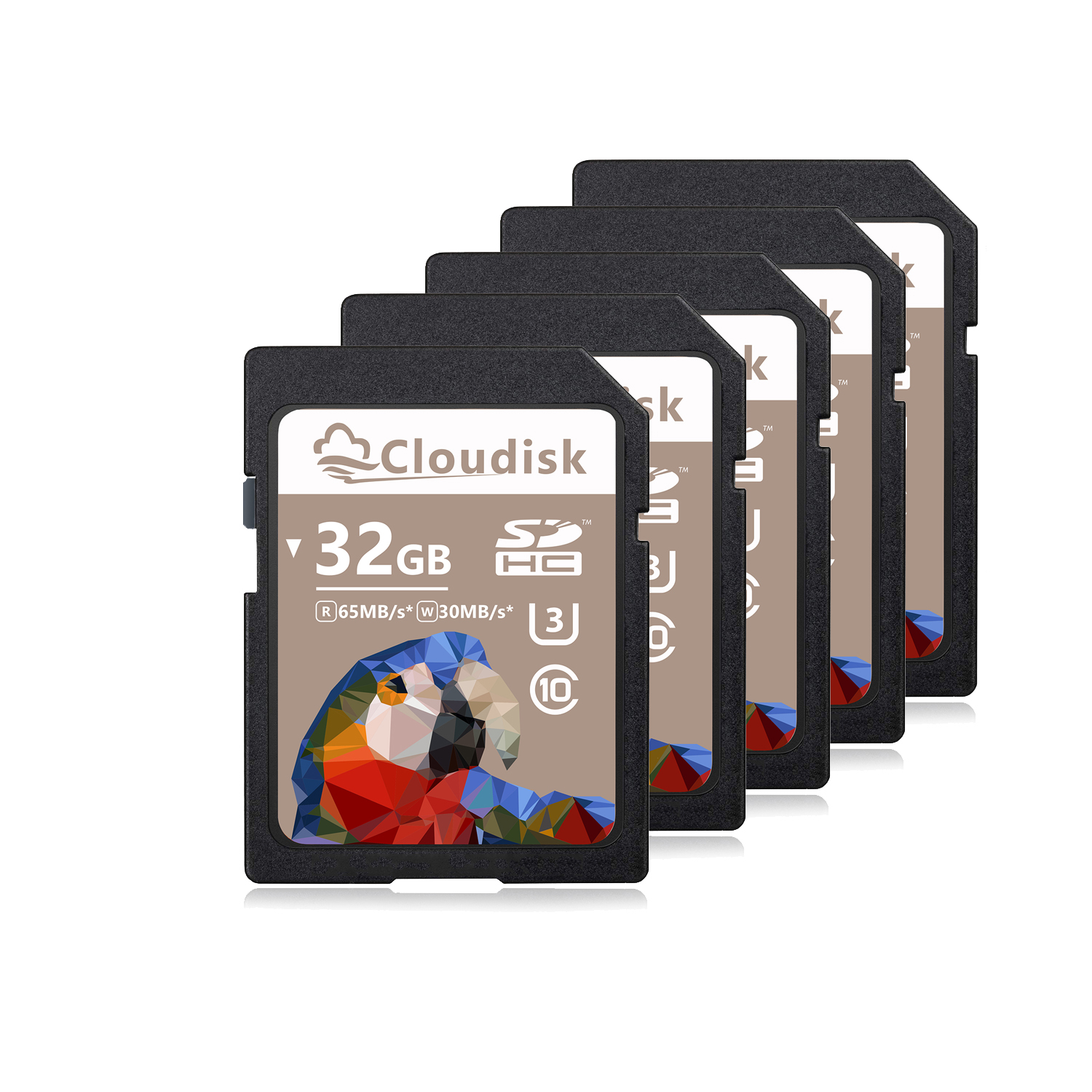 Cloudisk 5 stücke SD Karte 128GB 64GB SDXC U3 V30 Flash Speicher Karte 32GB 16GB 8GB 4GB SDHC Class10 Für Kamera DV SLR: 8GB