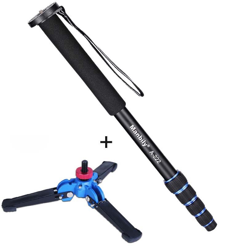 Manbily A-222 Camera Portable DSLR Aluminum Monopod Tripod M1 Stand Base KB-0 Tripod Ball Heads, Monopod Max. 5KG: A-222 with M1