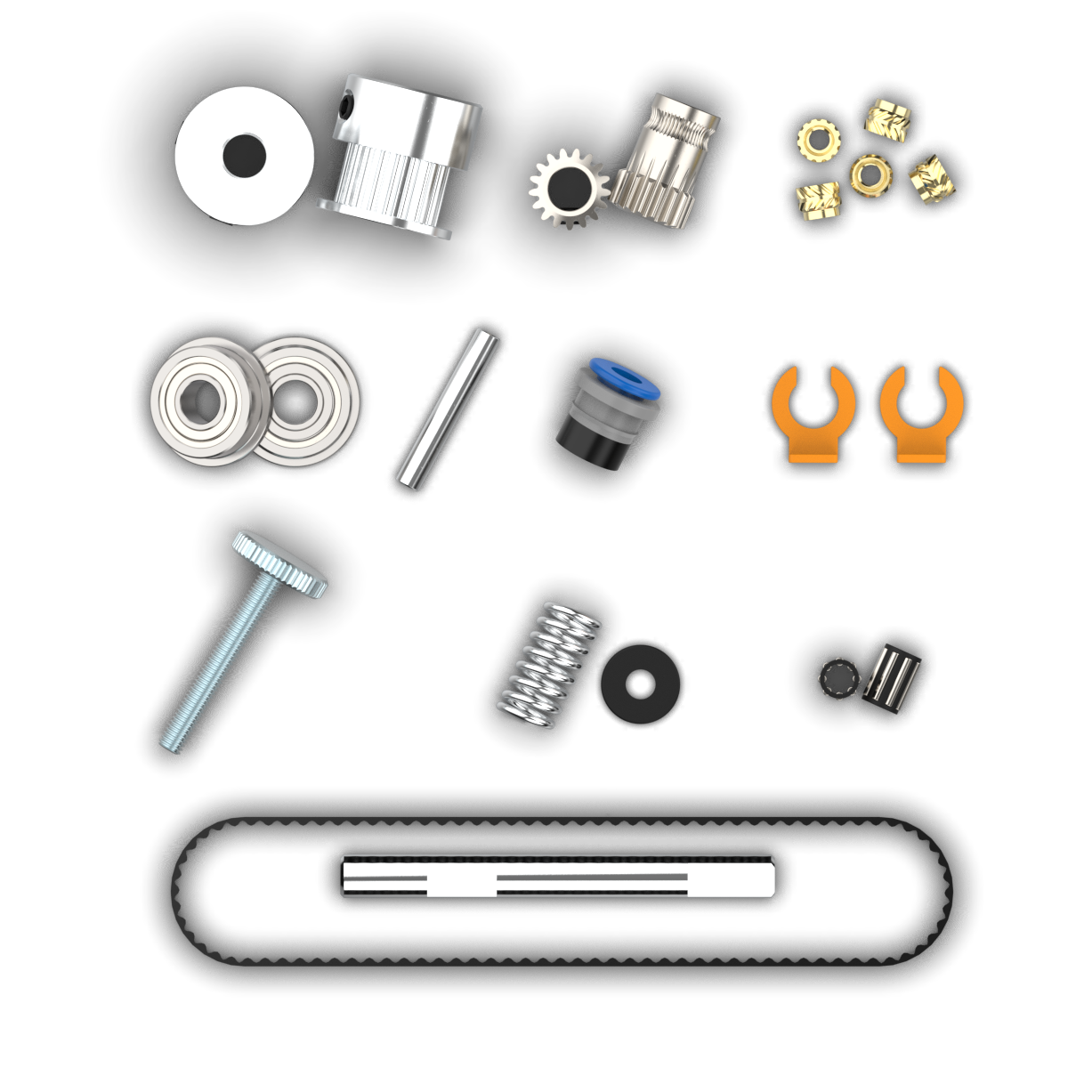 3D Print Parts M4 Remote Extruder Accessories Kit STL Assembly Hardware Pack For Voron Spacer 80T Gear Guidler Latch End Printer