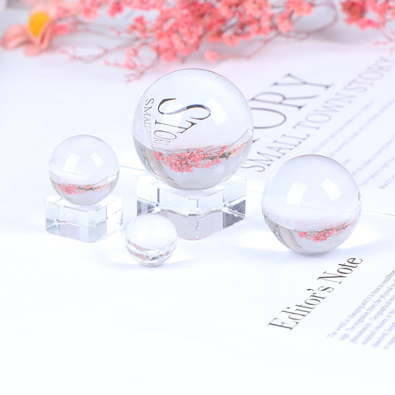 1Pc boule de cristal Quartz verre Transparent boule sphères verre boule photographie boules cristal décor Feng Shui 20/30/40mm