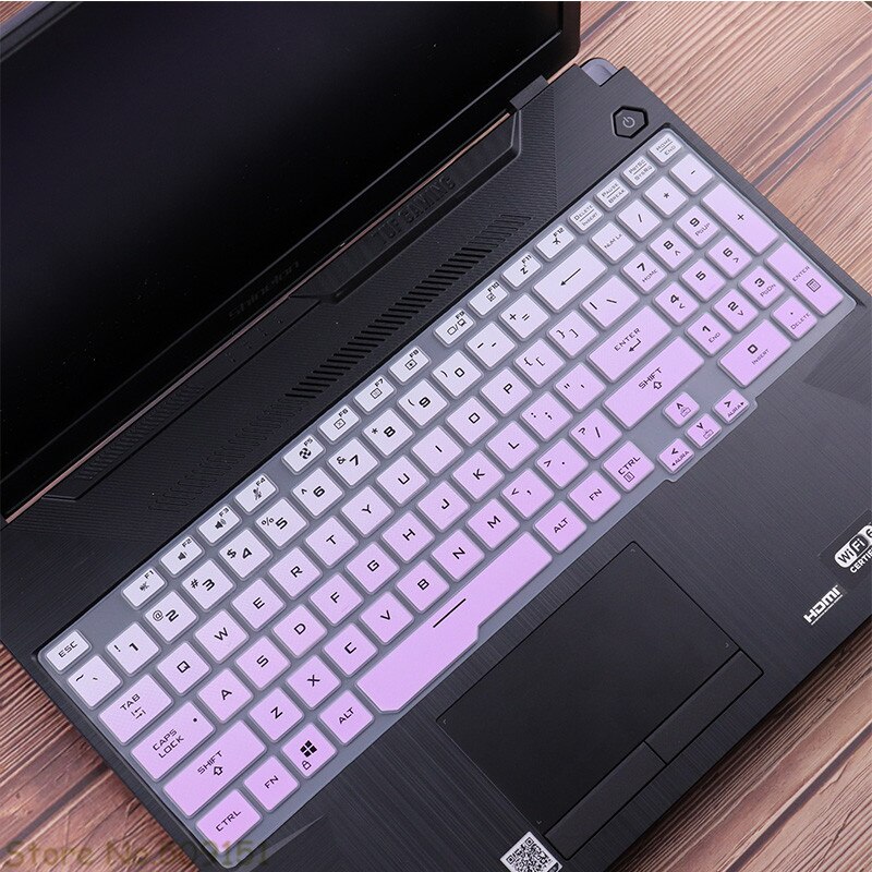 Silicone Keyboard Cover Skin For Asus TUF A17 FA706 Fa706ii FA706iu ASUS TUF Gaming A15 FA506 FA506iu FA506iv Fa506ii Laptop: Gradual purple