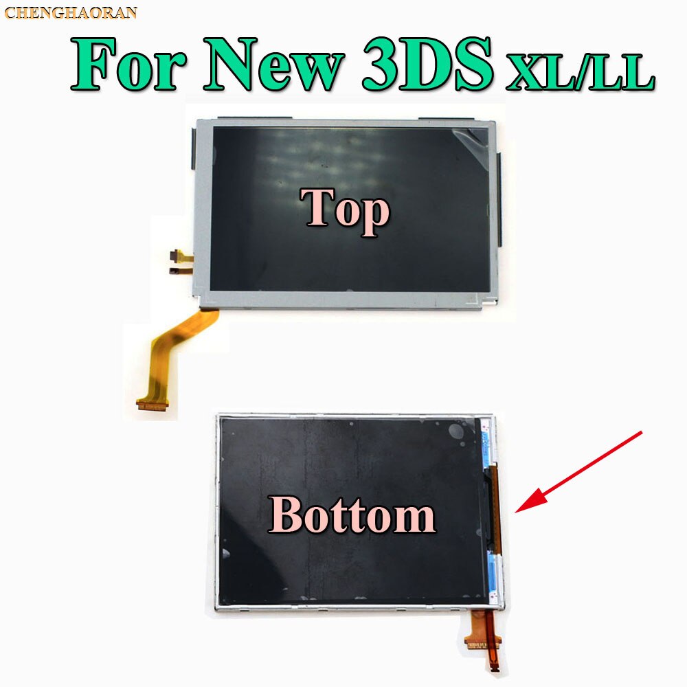 1pcs Top Upper & Bottom Lower LCD Display Screen Replacement for Nintendo DS Lite For DSL For NDSL For 3DS 3DS XL LL: New 3DS XL Bottom