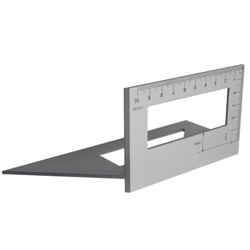 Multi-function 45/90 Degree Gauge Right Angle Ruler Measuring Portable Woodworking Protractor Combination Square Ruler