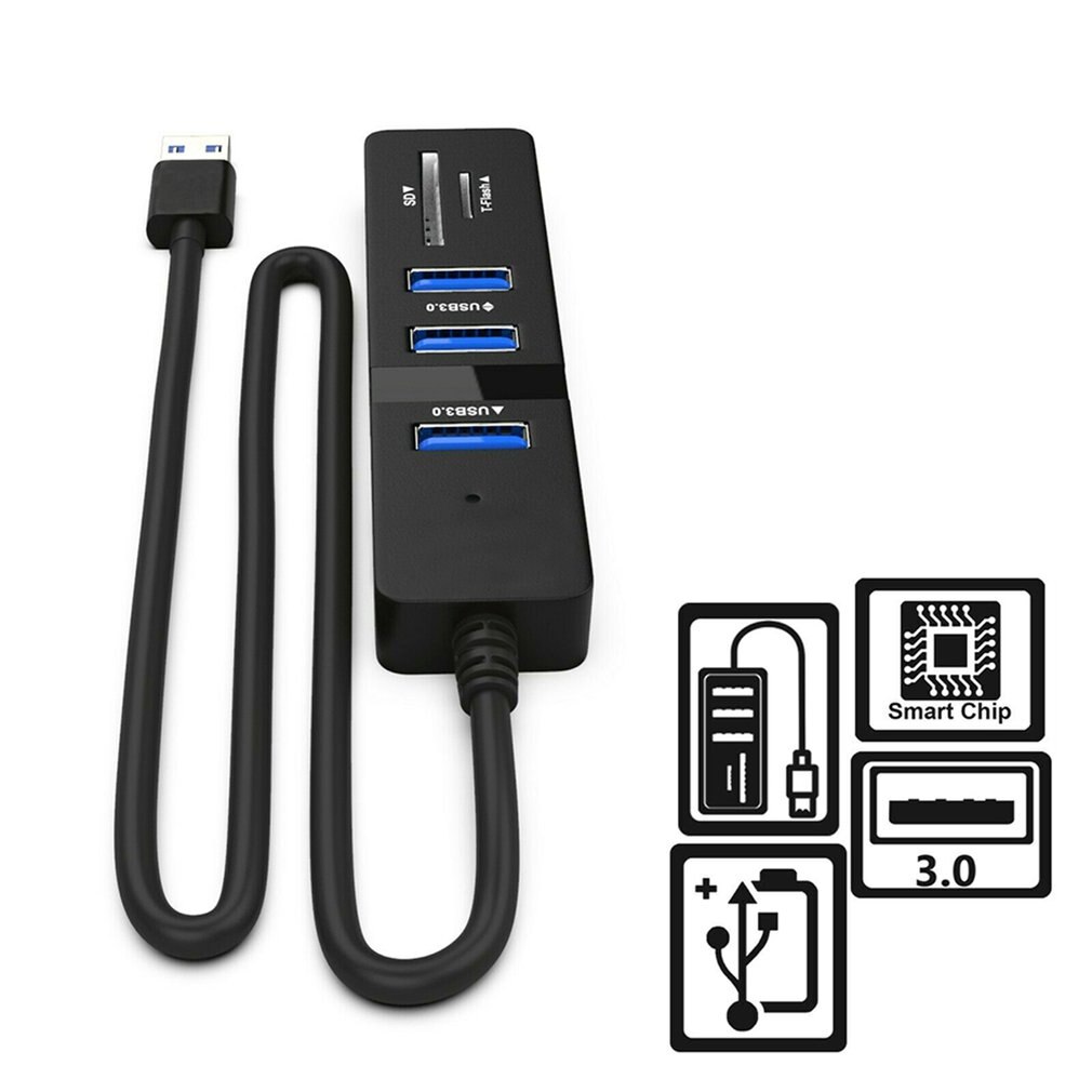 USB Hub 3.0 Multi USB 3.0 Hub USB Splitter High Speed 3 Ports 2.0 Hab TF SD Card Reader All In One For PC Computer Accessories