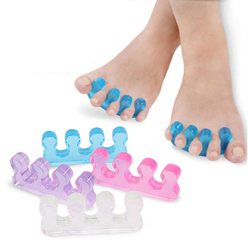 2 PCS Gel Toe Separators Stretchers And Straightener Bunion Protector Thumb Valgus Protector Bunion Adjuster Toe Separators
