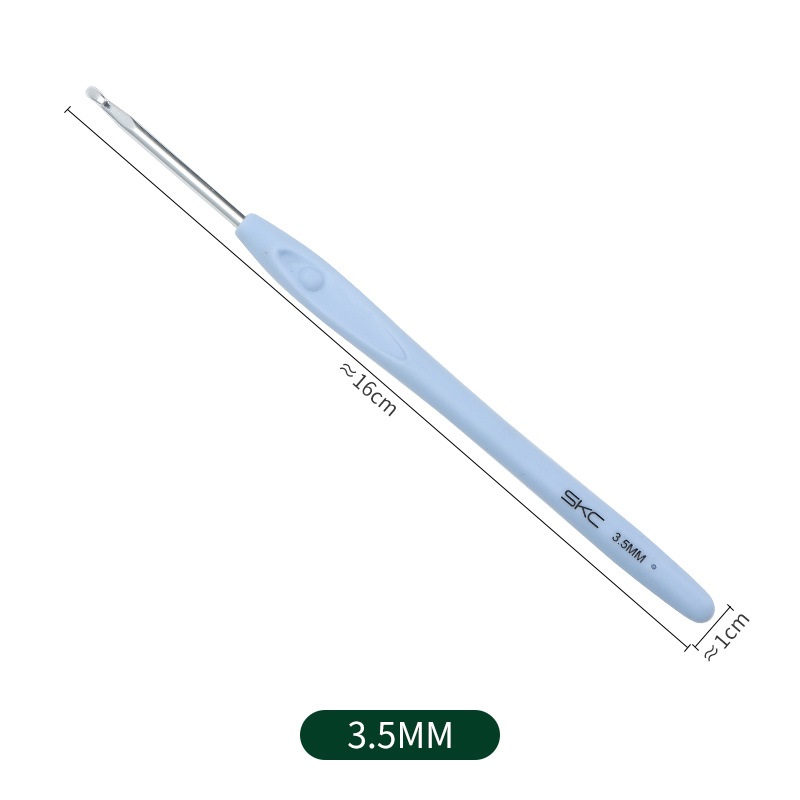 Gancho de ganchillo de 1,5 MM-6MM, ganchos de aluminio ergonómicos con mango suave con 10 tamaños para manualidades DIY, suministros de ganchillo para tejer: Verde claro