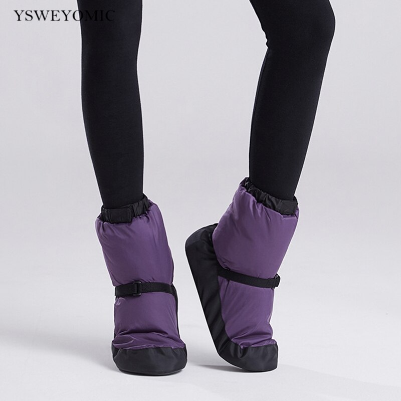 Winter Ballet Dansen Schoenen Volwassenen Zwart Paars Katoen Warm-Up Oefeningen Warmer Ballerina Warm-Up Boot Meisjes Ballet schoenen