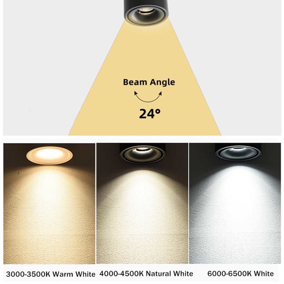 Luz de pista led 7w 10 15 cob trilho holofote lâmpada de alumínio trilho luminária superfície montada downlights spot light