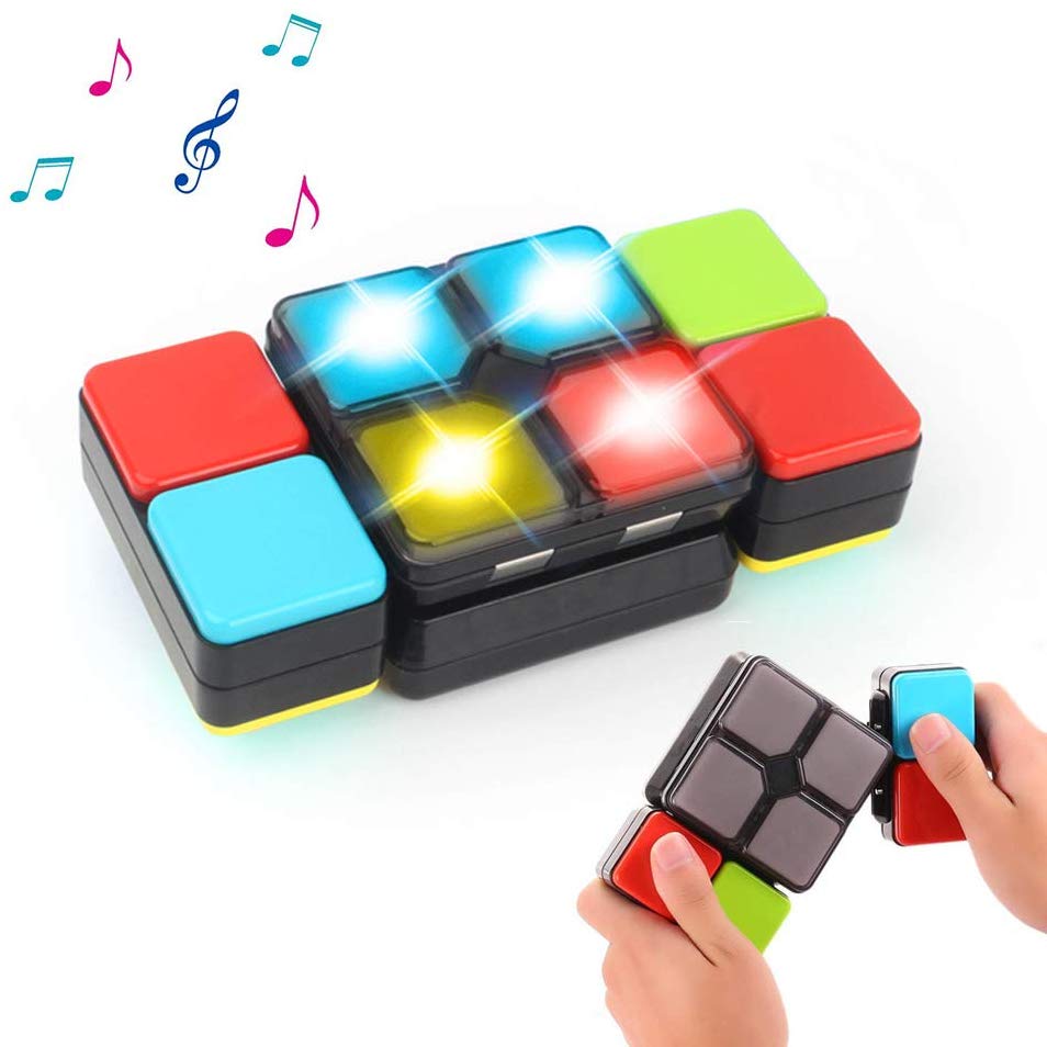 Interaktiva spel flipslide magiska kub flip slide match pussel leksaker med ljus hastighetsnivå minne multiplayer lägen