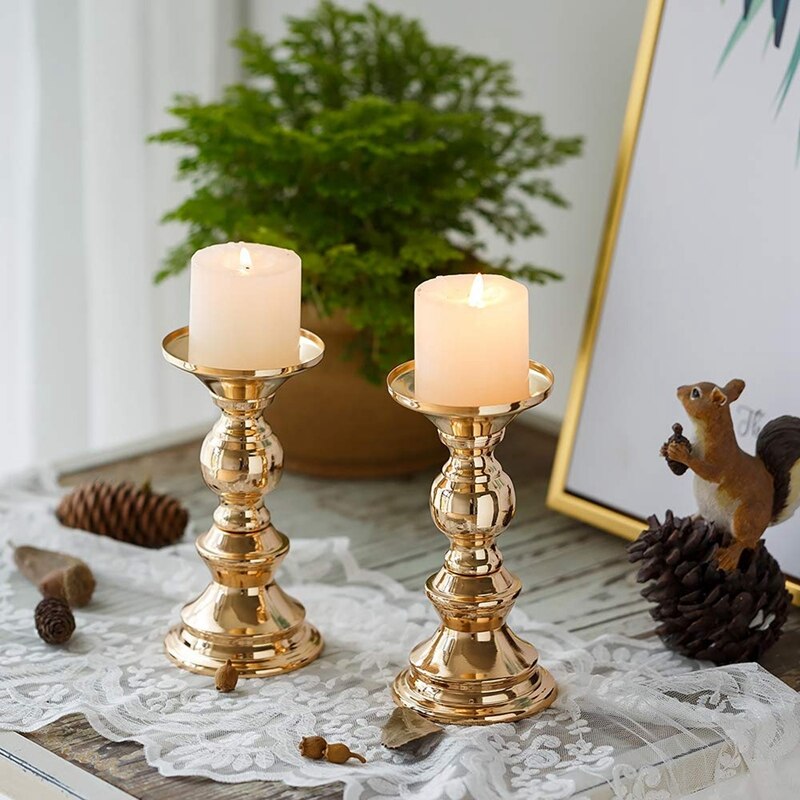 Bougeoirs en forme de pilier de , centre de table de mariage, bougeoir en métal, décoration parfaite pour les fêtes de Festival, salon