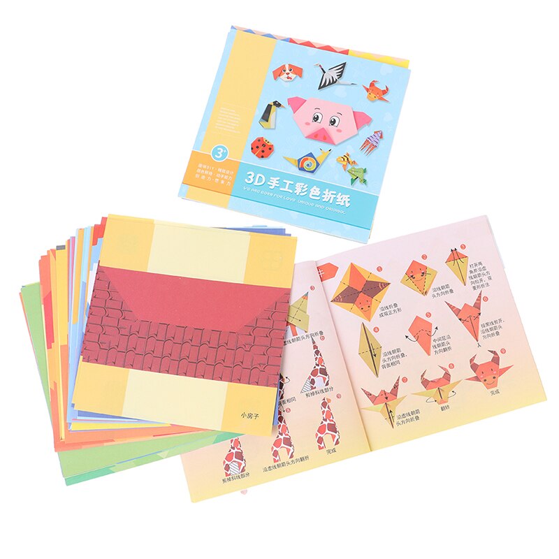 Livre d&#39;animaux de dessin animé Origami 3D, 54Pages, jouet pour enfants, bricolage, Art, bébé, apprentissage précoce, jouets éducatifs, pour bébés