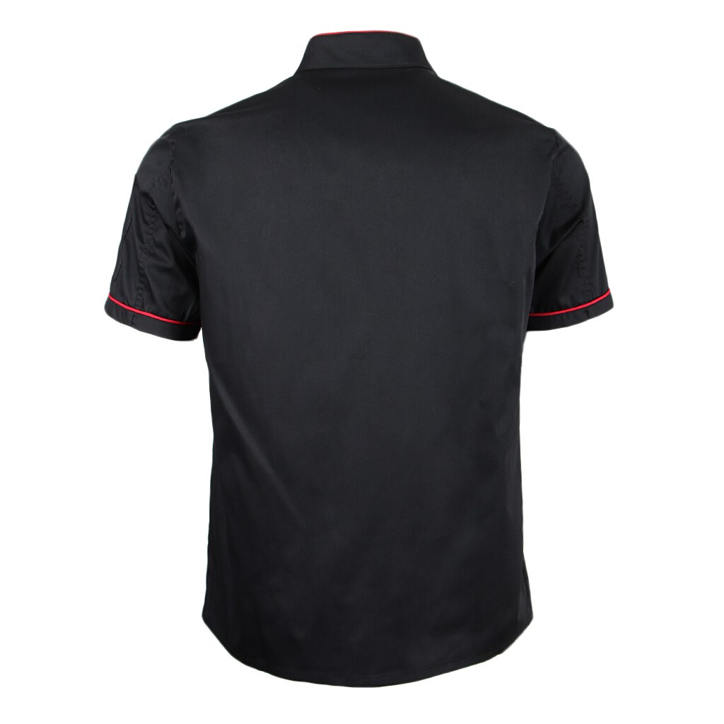 Kvinder mænd slidstærk kokkejakke frakke dobbeltradet hotelkøkken sommer tynd tjener unisex uniform kortærmet kokketøj m  - 2xl