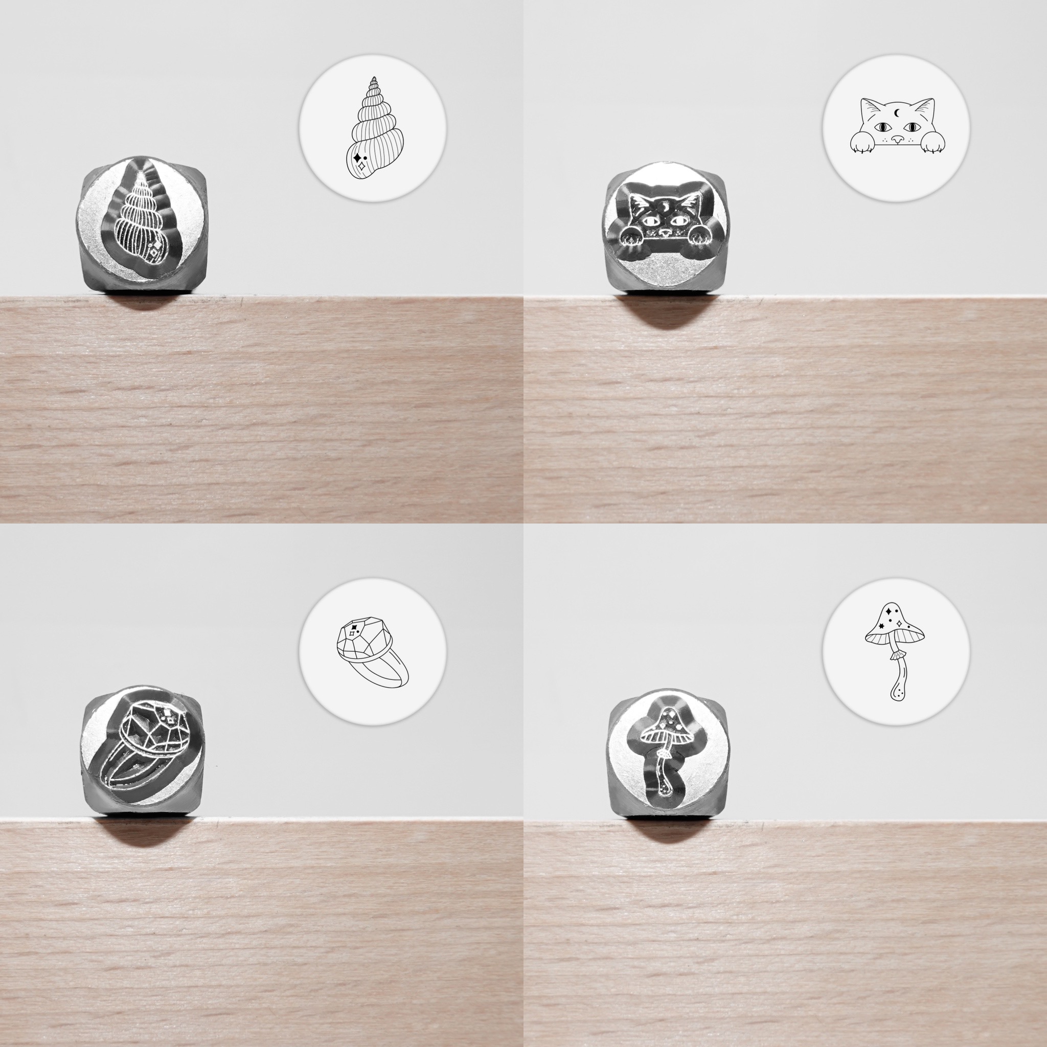 Metallprägung, Schmuckherstellungszubehör, mystische Ikonen, Metall-Stempel für Metall, Schmuck (8,5 mm)