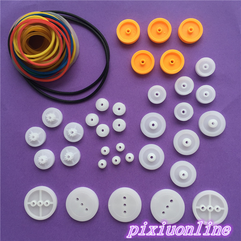 K016Y Lot van DIY Plastic Riem Wiel Sets Drive Poe... – Grandado