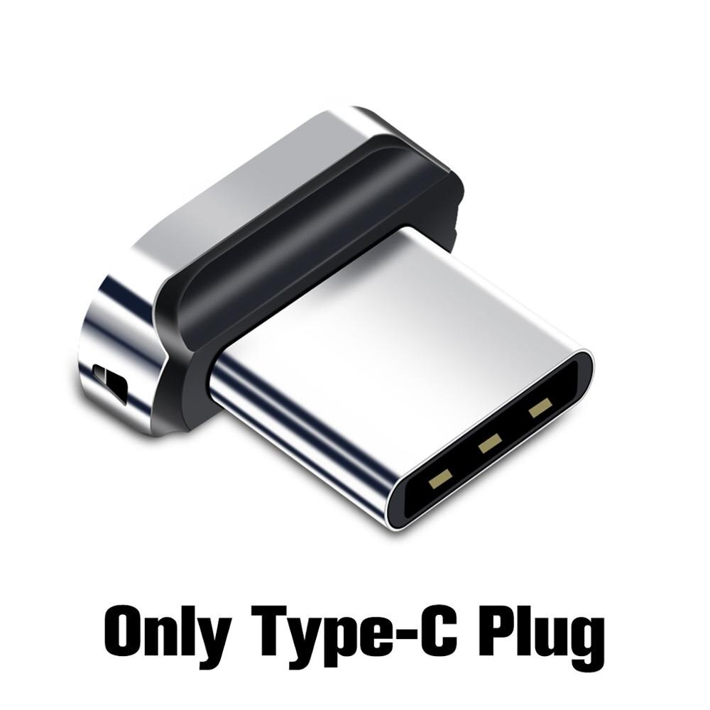Magnetisk kabeladapter för anmone fonken 4- -polig magnetisk laddare kabelspetsar magnetkontakt för iphone micro usb typ c kabel: 1 st typ c plugg