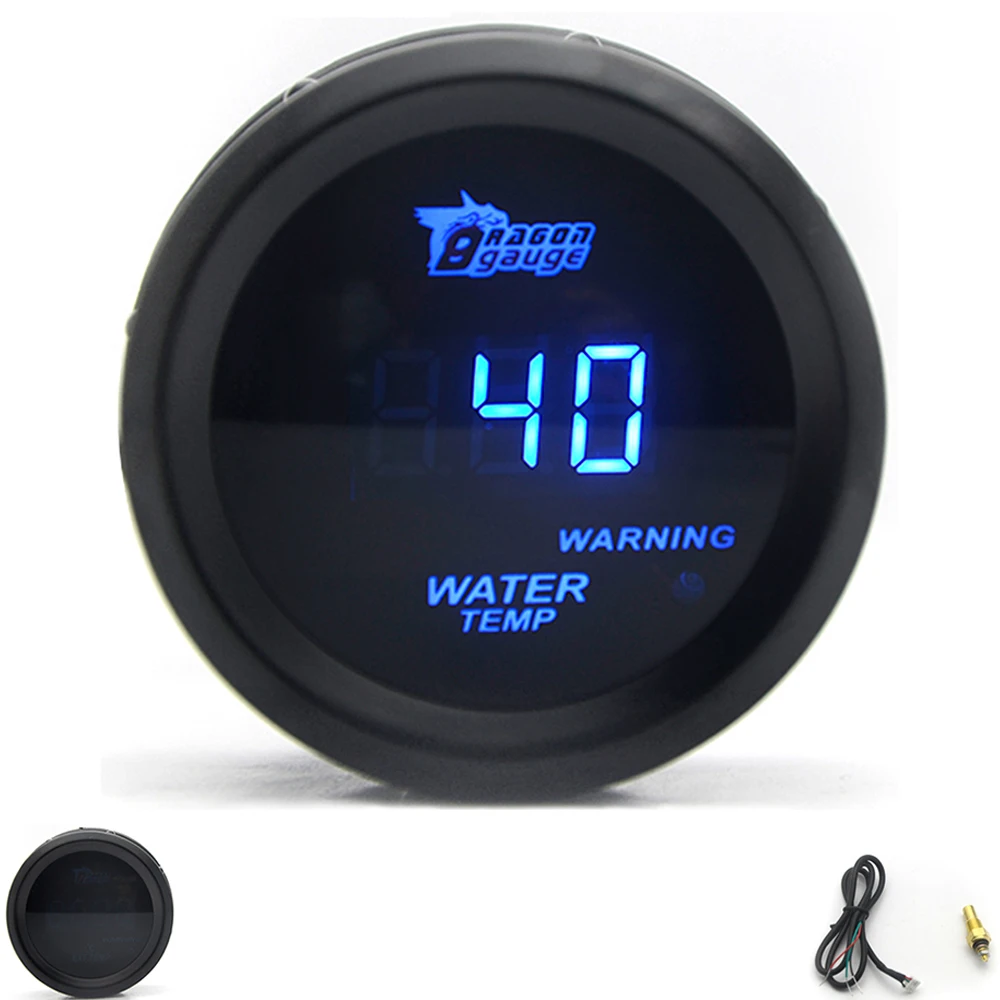 2" 52mm Car Digital Turbo Boost Gauge PSI BAR Water Temp Oil Temp Oil Pressure Gauge Voltmeter EGT Tachometer RPM gauge: Dark Grey