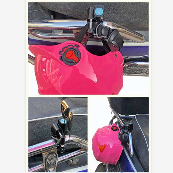 1 sæt motorcykel hjelm lås bøjlekrog universal motorcykel og 2 nøgler sæt