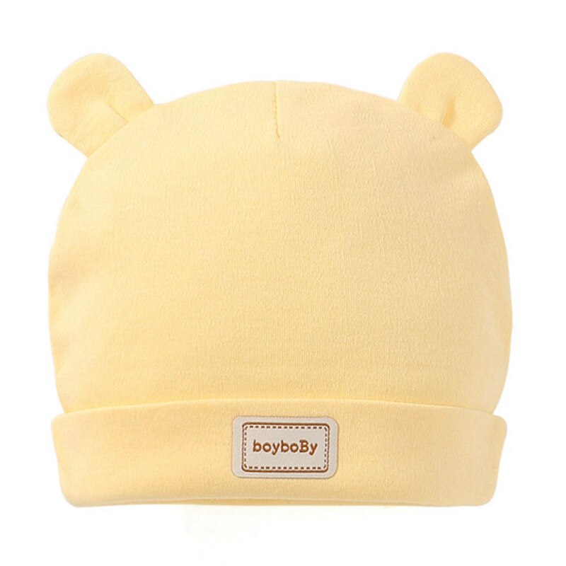 3 farben Baby Infant Solide Doppel Schicht Aus Reiner Baumwolle Hüte Lätzchen Set Für Neugeborene Mädchen Jungen Nette Caps: YW2