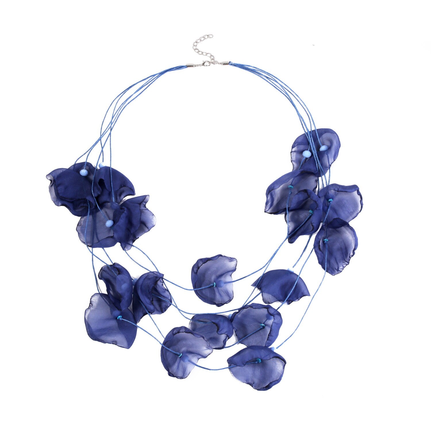 Collier multicouche en dentelle de style bohémien pour femmes, pétales de rose à larges franges, accessoires de bijoux élégants, d'été: 2