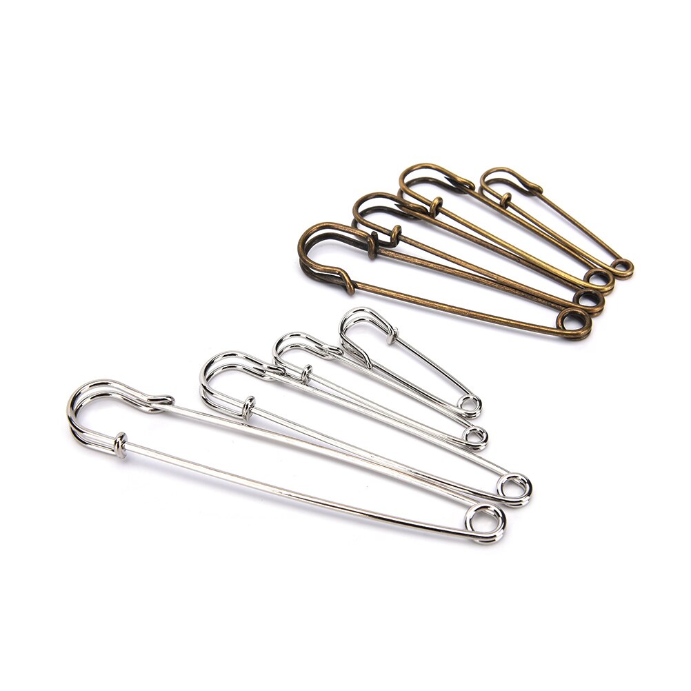 10 stuks/pak 4-10cm maten metalen veiligheidsspelden roestvrij staal broche badge sieraden veiligheidsspelden accessoires naaien knutselen