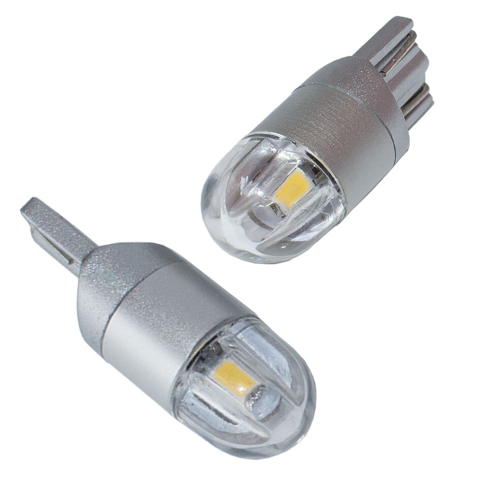 10pcs T10 LED Auto Licht 2 SMD 3030 Marker Lamp W5W WY5W 192 501 2SMD Staart Side Bulb Wedge parking Lichtkoepel Canbus Auto Styling