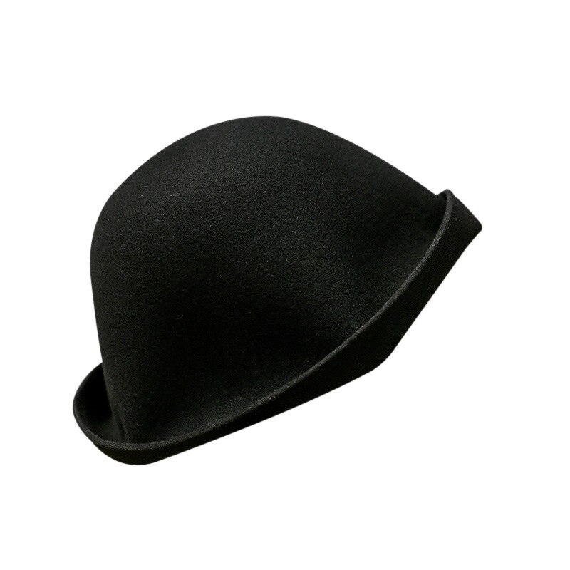 Chapeau en forme de cloche pour femme, casquette de pêcheur en laine, Style coréen, tendance rétro, Fedora, hiver, X4027