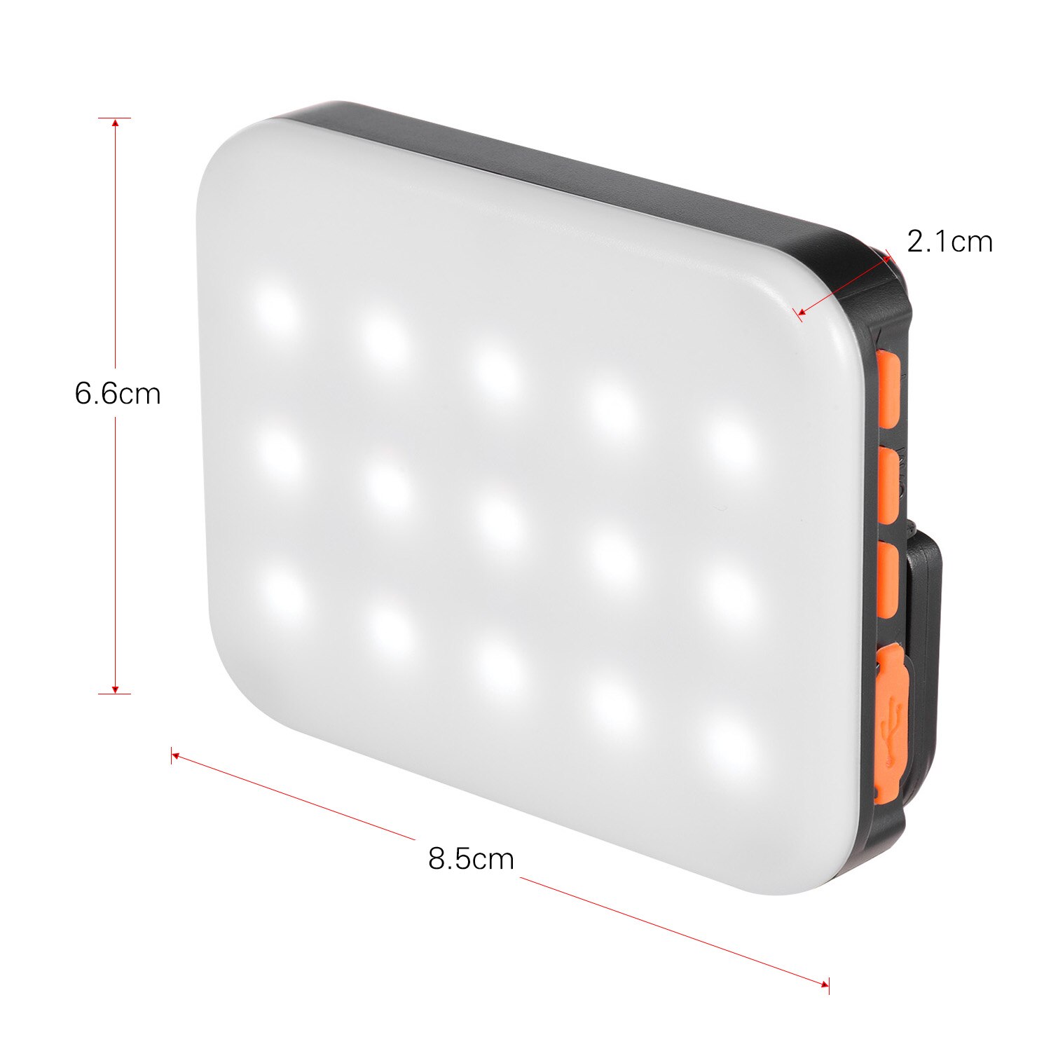 Andoer-luz de relleno LED RGB LY-01, lámpara de iluminación para fotografía, multifuncional, superbrillante, 3200K-6500K, batería integrada, color negro