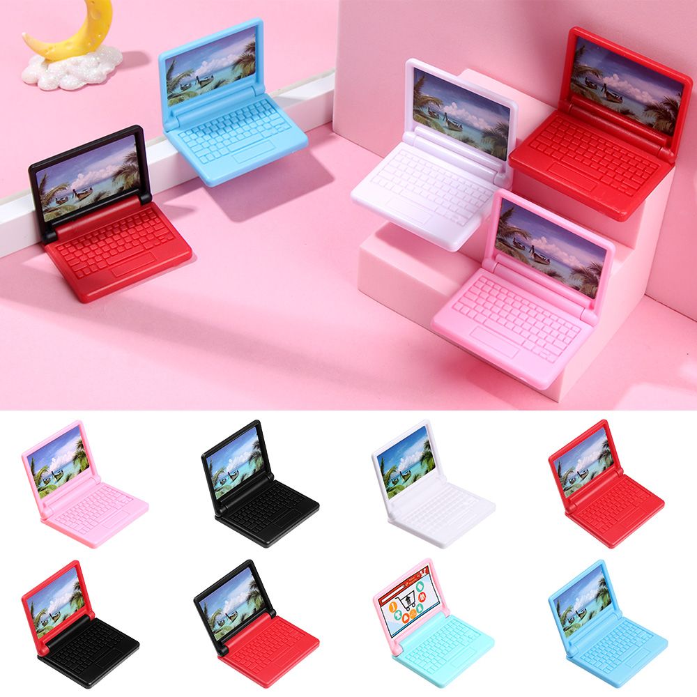 Mini poupée pliable pour ordinateur portable, 1 pièce, jouet de bureau, Imitation ordinateur, accessoires de