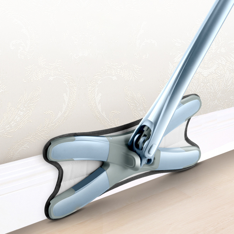 Serpillière plate de Type X avec 3 tampons en microfibre, outil de nettoyage ménager réutilisable, sans main, 360 degrés