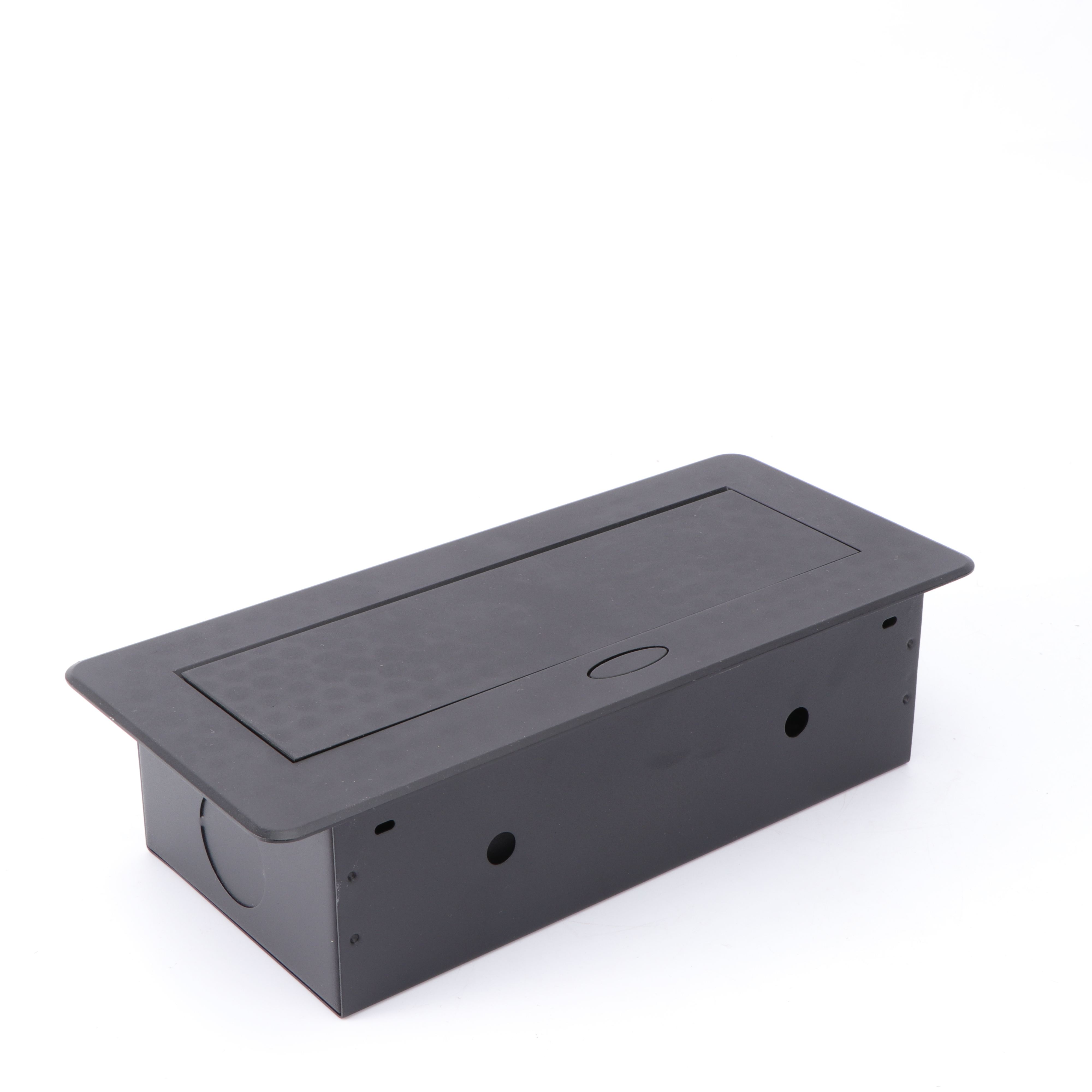ABS amped Multimedia Outlet Socket Connection Box Desktop Pop Up Socket for Conference Room (Black)