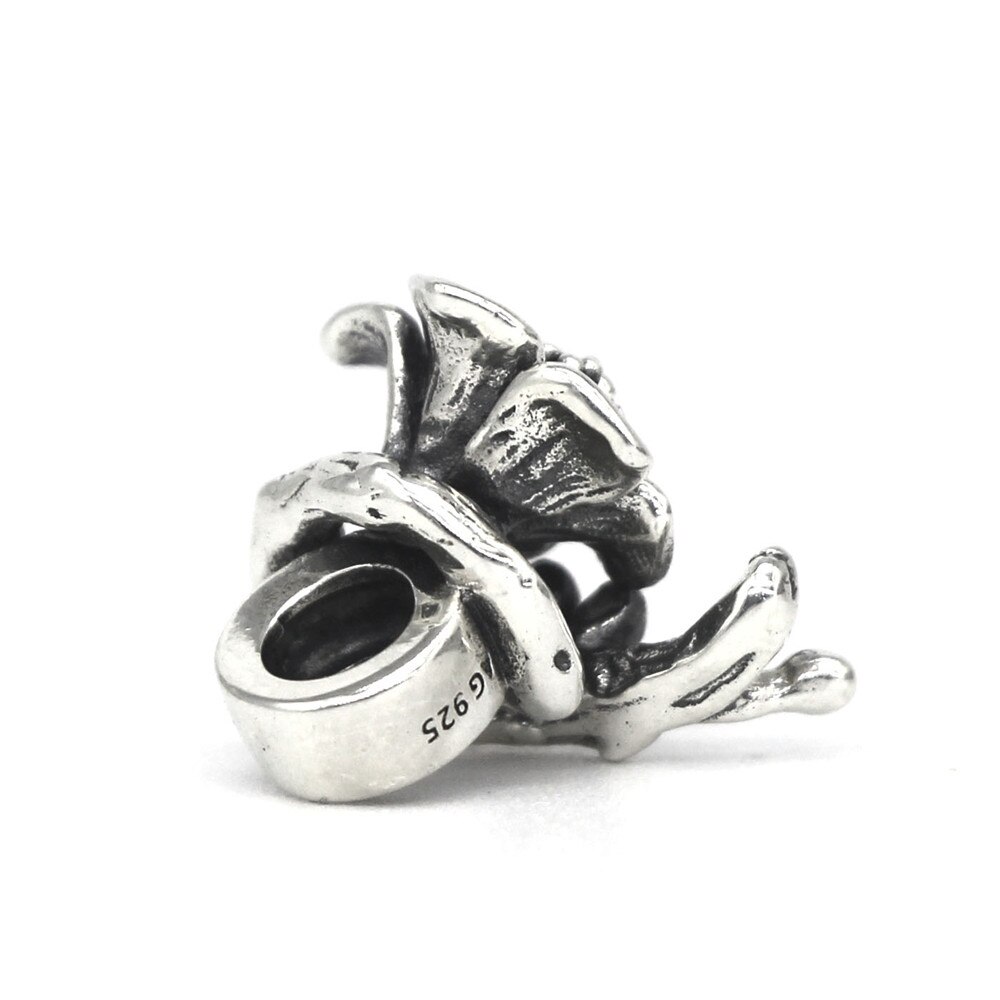 Mistel 925 Sterling Silber Blume Stopper Charme Korn Europäischen Schmuck