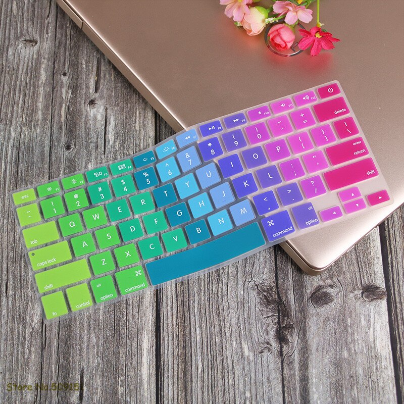 Us Layout Engels Siliconen Toetsenbord Case Cover Skin Protector Voor Macbook Pro Air 13 15 17 Retina A1502 A1425 A1466 a1398 A1286