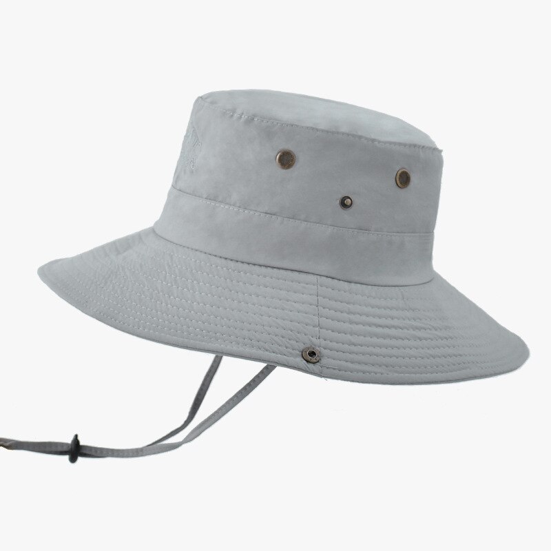 Sombrero de cubo sólido para mujer y hombre, visera de viaje, sombrero para el sol, pareja, trueno, ala ancha, protección UV, visera al aire libre, pesca, novedad: grey
