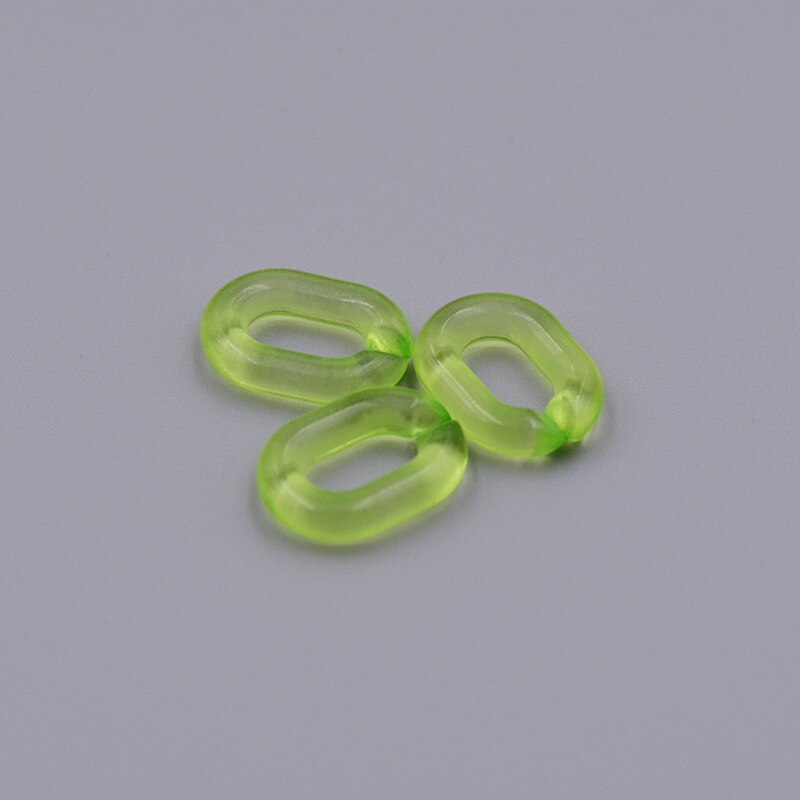 100Pcs 20*14MM Candy Color Combination Split Acrylic Chain Connectors For DIY Jewelry Making Sunglass Chain Jewelry Accessories: Green