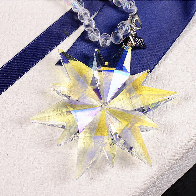 Top 3 couleurs K9 cristal flocon de neige lustre suspendus gouttes ornements de noël pour fenêtre Suncatcher ou décoration de voiture
