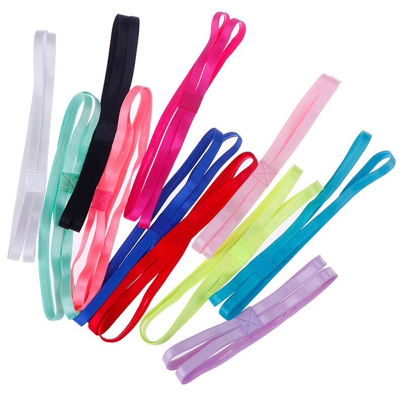 1 paar Dubbele Sport Elastische Hoofdband 11 Kleuren Mannen Vrouwen Yoga Anti-Slip Haarband Hoofd Elastische Haarbanden Accessoires