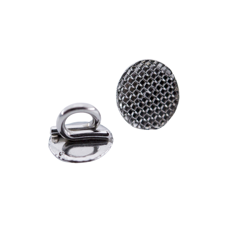 Dentst 50 pièces/boîte dentaire orthodontique bouton lingual collable Base en maille métallique pour supports de traitement d'orthodontie bretelles: Camouflage