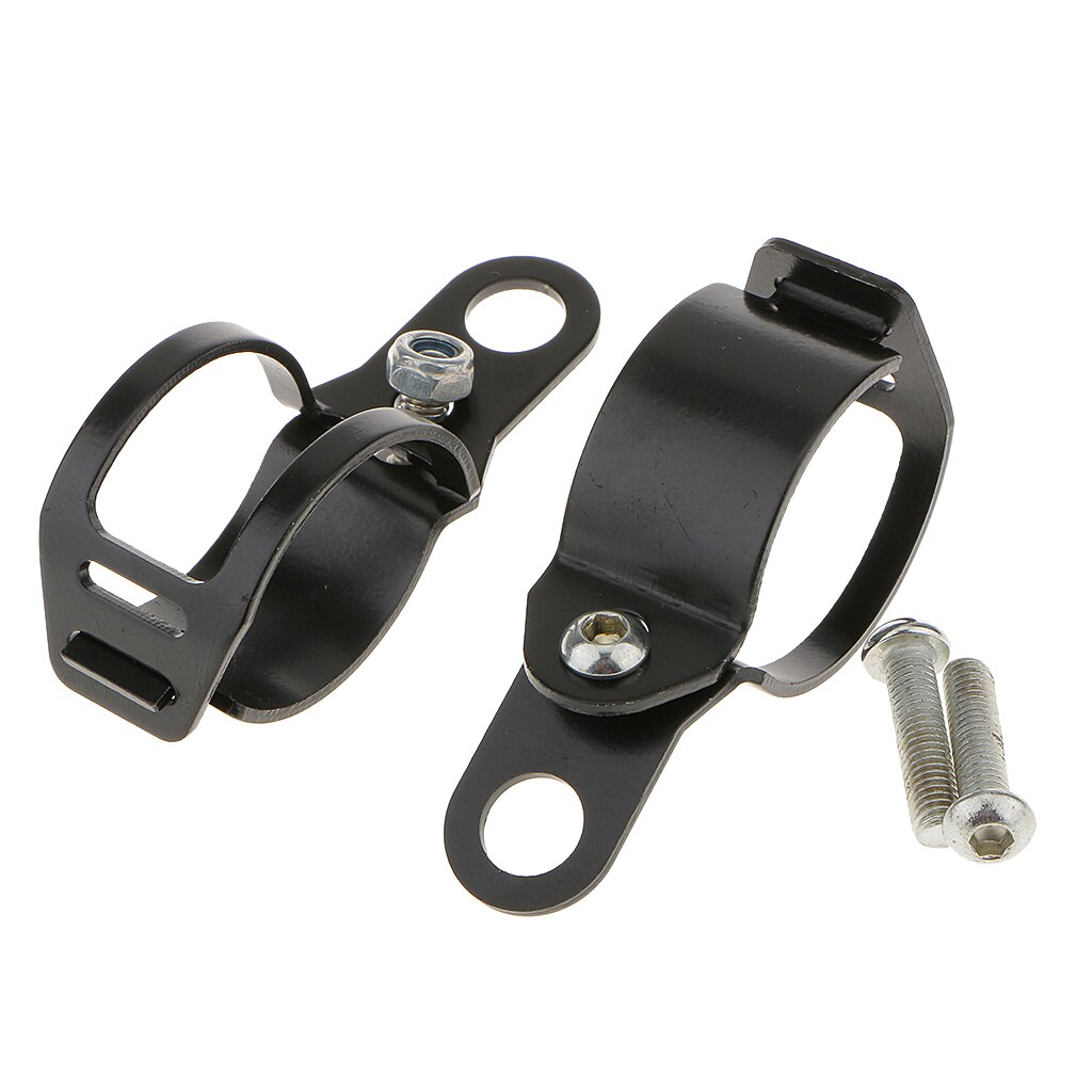Black Motorcycle Turn Signal Light Mount Brackets Fork Ear Clamps For