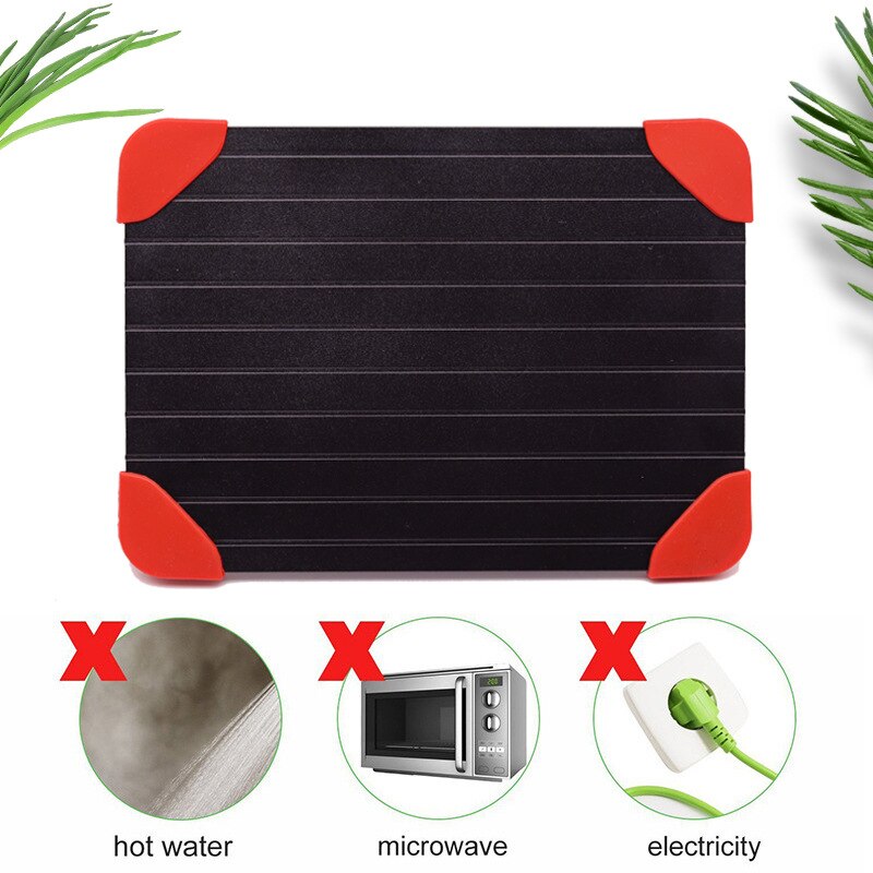 Fast Defrost Tray Fast Thaw Frozen Food Meat Fruit Quick Defrosting Plate Board Defrost Tray Thaw Master Kitchen Gadgets