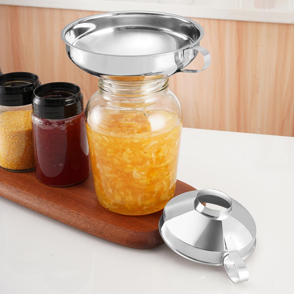 Uso extensivo de confiança boca larga canning funil metal funil cozinha gadget para casa