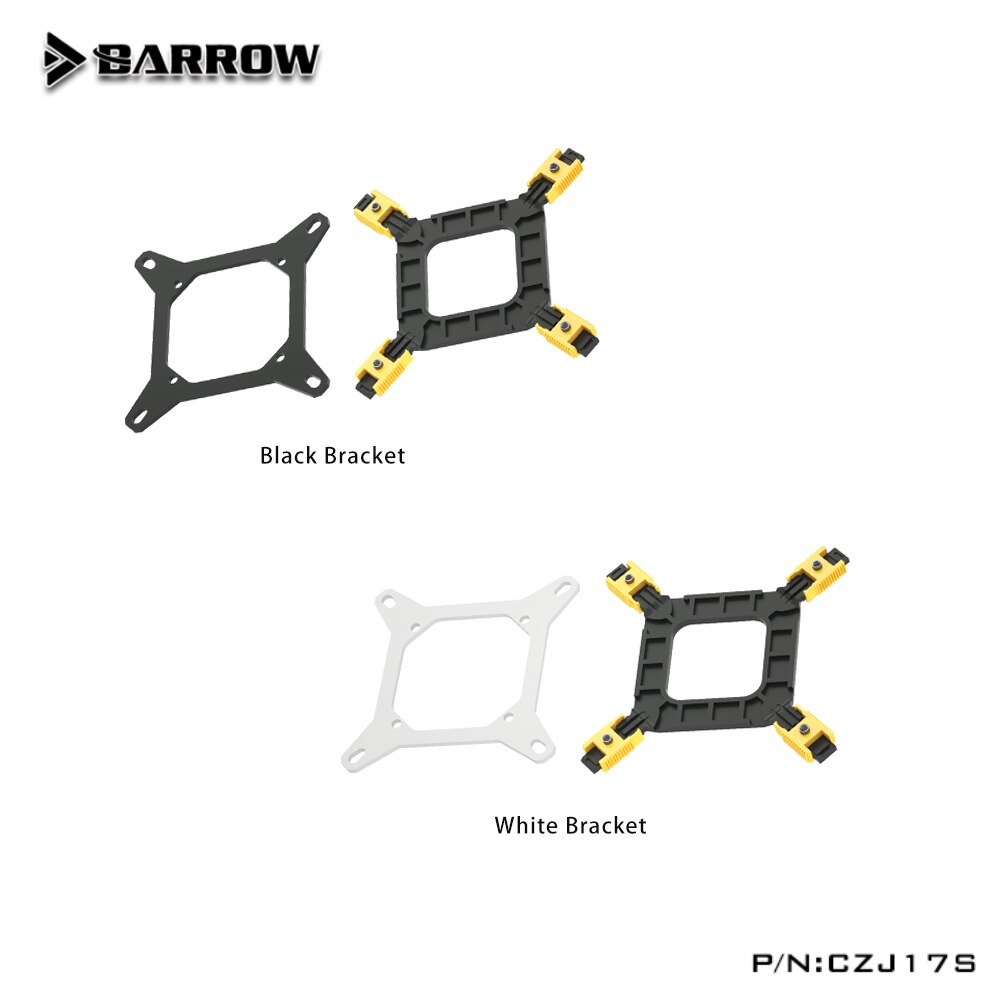Barrow Intel LGA 1700 CPU Block Bracket For Computer Water Cooling Accessories, CZJ17S/CZJ17E: CZJ17S / Black Bracket