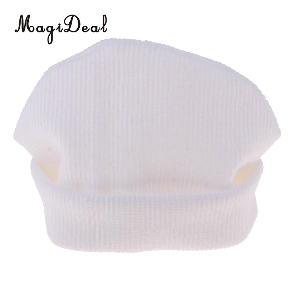 1/6 poupée laine Beanie tricot chapeau Skate Cap tenues décontractées pour Blythe hiver vêtements décor accessoires: White 
