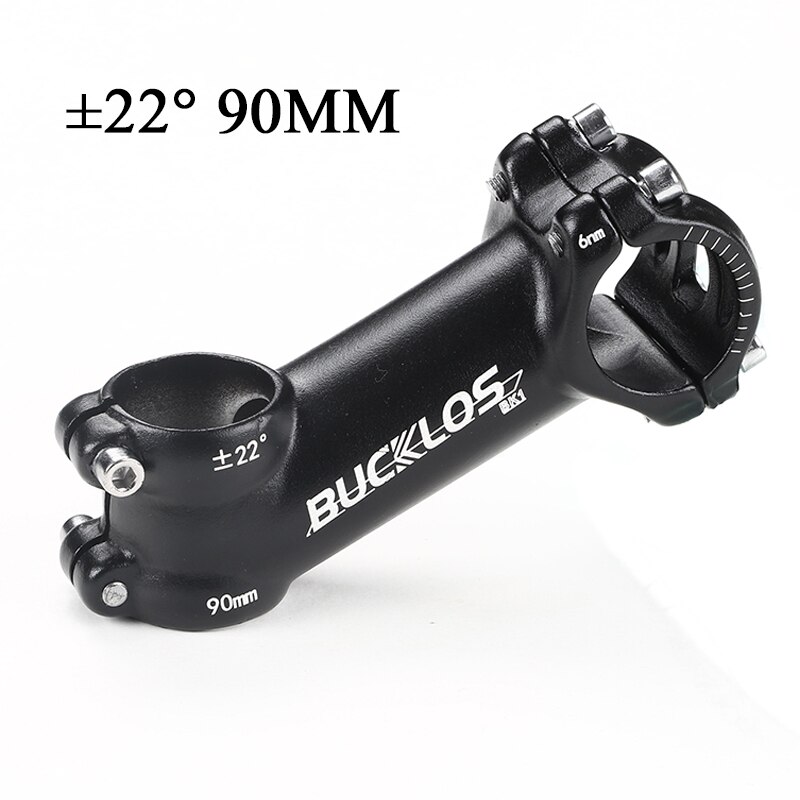 BUCKLOS Ultralight Bike stem 7 17 22 Degree 31.8mm handlebar Stem 60/70/80/90/100mm Aluminum Alloy Road bike stem MTB Power Part: 22 degrees-90mm