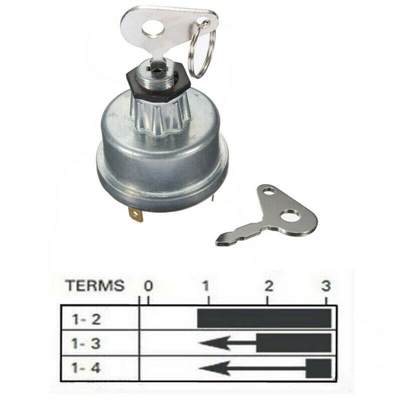 Tractor Plant Ignition Switch with Keys Ignition Starter for 128SA Massey Ferguson 30 275 Case JCB 35670