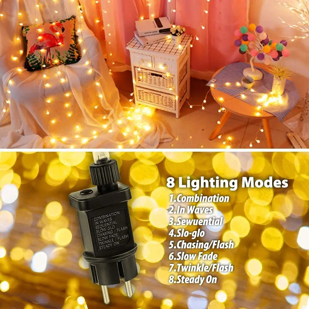 LED Christmas Fairy Lights Waterproof 10M-100M 8 Modes 24V-36V Wedding Party String Decor For Lighting Celebration