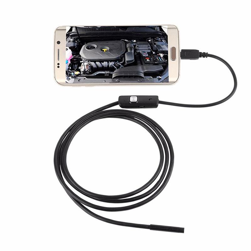 Endoskope 7mm IP67 Android LED Kamera Endoskop LED Endoskop Endoskop 1M Telefon Telefon HD USB Schlange Objektiv OTG rohr Inspektion