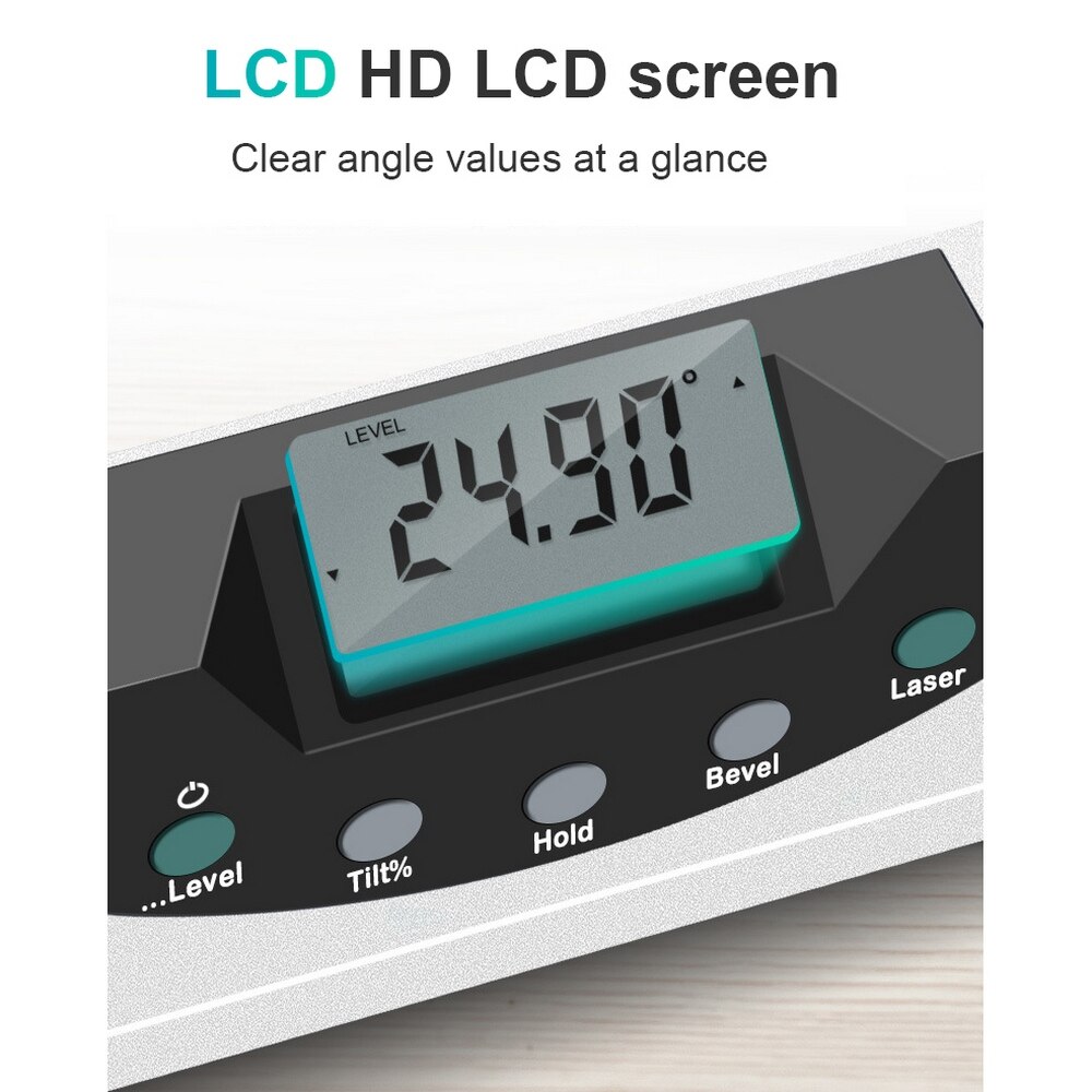 Electronic Digital Display Level 150mm 200mm 600mm Magnetic Base Road Installation Multidimensional Measurement Digital Level